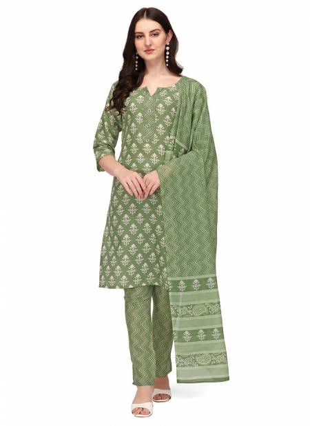 LV New Designer Cotton Daily Wear Women Salwar Suit Collection LV112-GREEN